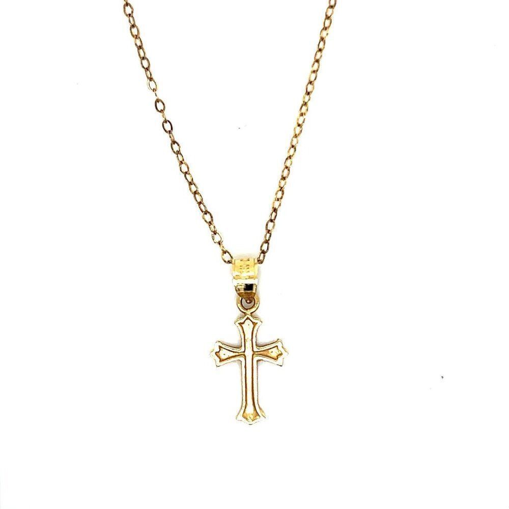 14k/925 Small Cross Petite Necklace